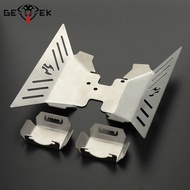 Stainless Steel Chassis Skid Plate Protector Axle Differential Armor for 1/10 RC Crawler Axial Capra