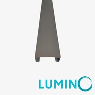 aluminium profile open back polos kusen 3 inch lumino