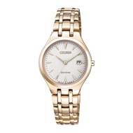 Citizen Eco-Drive EW2483-85B Analog Solar Gold Titanium Women Watch