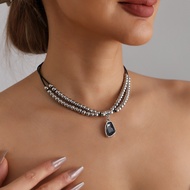 European American Style Jewelry Dark Girl Style Multi-Faceted Hetero-Shaped Necklace Female Ethnic S