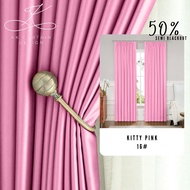 KKCURTAIN Langsir Iris #16 Pink, 80%+ Blackout | Saiz 170CM–400CM | Sesuai Sliding Door & Tingkap