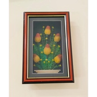 [100% ORIGINAL -  FRAME BUNGA DAUN GETAH]