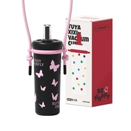 STAR+ Doodle แก้วสแตนเลส316 เคลือบเซรามิก ขนาด 730 มล. มีหลอดดูด มีหูหิ้ว Ecochang x Starplus