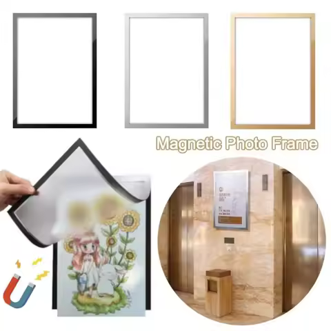 2PCS Self Adhesive Magnetic Photo Frame A3 A4 Magnetic Picture Frames Wall Home Decor Magnetic Displ
