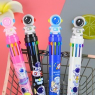 Alobeauty - 10-color Ballpoint Pen, Cute Pen, 3D Astronaut Character Multicolor Pen
