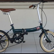 Sepeda lipat London taxi folding bike 16'inc hijau second muluuuuusss