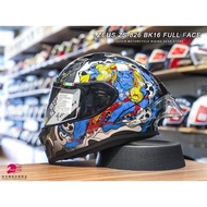 ZEUS ZS 826 BLACK/BK16 BLUE GLOSSY FULL FACE SINGLE VISOR