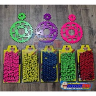 Colored Sprocket And Chain 14-41-415 Raider150 Carb And Raider150fi