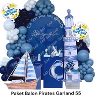PIRATES GARLAND 55 Balloon Package / Pirates Balloon Birthday Decoration