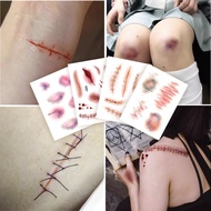 Halloween Tattoo Sticker Fake Scar Sticker Fake Wound Sticker Halloween Party Makeup Bar