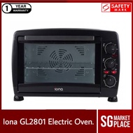 Iona GL2801 Electric Oven. 60 mins Timer Control. 28L Capacity. Rotisserie Function. Safety Mark Approved. 1 Year Wty.