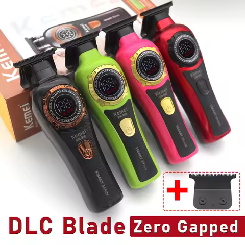 Kemei KM-999 Professional Hair Salon Electric Hair Trimmer Oil Head Push LCD Digital Display Hair Cl