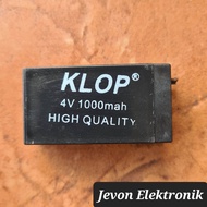 Baterai Aki Kering 4v Klop 400 500 800 1000 1200 1600 mAh Klop High Quality Accu Battery 4 V Volt 4
