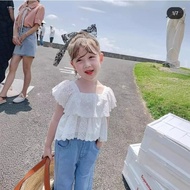 Girls' clothes + jeans set kids clothes girl girl clothes set