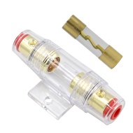 Auto Car Fuse Holder Block 30A/60A/100A  AGU Fuse Holder Audio In Line AMP Amplifier Gold Plated Fus