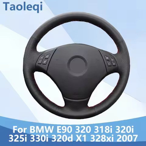 Car Steering Wheel Cover For BMW E90 320 318i 320i 325i 330i 320d X1 328xi 2007 Napa Leather Steerin