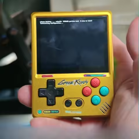 Gkd Pixel 2 Gold CNC Metal Handheld Retro Game Console Portable Mini Game Player 2.4 Inch IPS 640x48