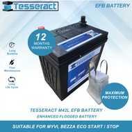 Tesseract M42 EFB Auto Start/Stop Battery - For Myvi Eco Bezza Eco - Same as Varta M42L, Amaron M42L