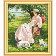 336. CS "Apple Orchard" Printed Cross Stitch Pattern Only