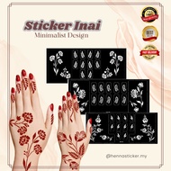 STICKER INAI PENGANTIN DESIGN MINIMALIST / HENNA STICKER STENCIL