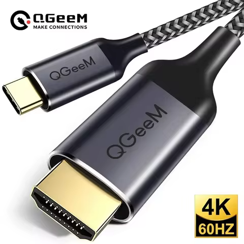 QGeeM USB C to HDMI Cable 4K USB Type C to HDMI Adapter USB C HDMI Cable Thunderbolt 4 Converter for