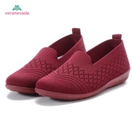 Vera Nevada Sepatu FlyKnit Flat Slip On Wanita Shoes A24