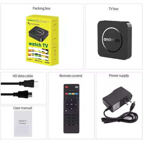 Q3 Smart TV BOX Android 14.0 OS 2.4G WiFi 1GB RAM 8GB ROM Support Youtube Media Player 4K Set Top TV