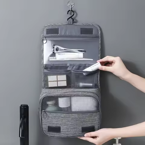 High-Quality Travel Cosmetic Bag Women Waterproof Cosmetic Bag Cosmetic Body Hanging Dry-Wet Separat