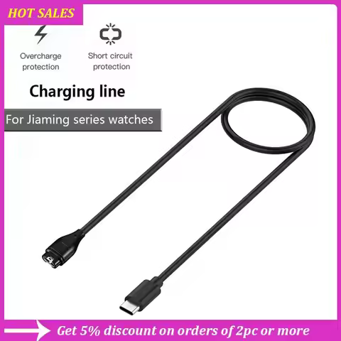 USB Type C Charging Cable For Garmin Fenix 7 7S 7X 6 6S 6X Pro 5S 5X 3 4S 935 945 245 Venu 2 Charger