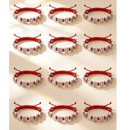 1/2/6/12 Pcs/Pack Vintage Gold St. Benedict Bracelet, Handmade Benedictine Medal Adjustable Cord Bra