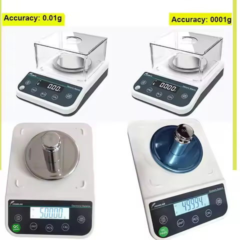 JOANLAB Digital Electronic Balance 0.1g/0.01g/0.001g Precision Lab Scale with Windshield