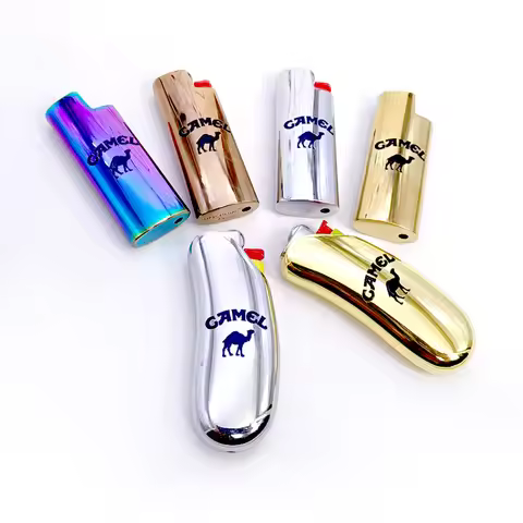 Color Plating J5 Lighter Case Metal Armor J5 Bic Lighters Case Ice Mirror Body Protection J5 6mm Lig