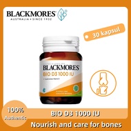 Blackmores Bio D3 1000 IU 30 Capsules Vitamin D3 Helps Absorb Calcium. Strengthen Bones And Teeth