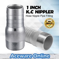 1 Inch KC Nipple PVC Pipe Fitting Connector Hose Nipple Poly Nipple Penyambung Paip Getah Hose End Fitting Hose Joint