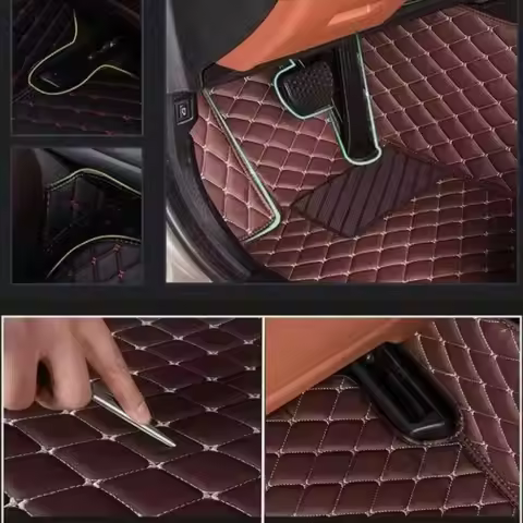 Custom Leather Car Floor Mats For ASTON MARTIN DBX 2020 set Automobile Carpet Rugs Foot Pads