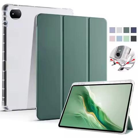 For Honor Magic Pad 2 Case with Pencil Holder Trifold PU Leaher Soft TPU Back Stand Tablet Case For 