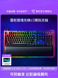 【XN】Razer雷蛇獵魂光蛛V2模擬光軸RGB背光電腦電競遊戲機械鍵盤帶腕托