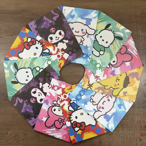 Sanrio Watercolor 1PC/3PCS/6PCS Notebook Kids Birthday Gift Cartoon Anime Learning Book Drawing Book