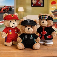 15cm Baby Clothes Ted2 Teddy Bear Clothes Handsome Cool Plush Pendant Baby Clothes F1 Red Bull Hat R
