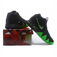 Original Nike kyrie 4 Halloween Black/Rage kasut bola keranjang hijau