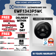 [FREE BASIC INSTALL] Mesin basuh Electrolux EWF1343P5WC 13kg| EWW-1343P5SC 13/9kg | UltimateCare 500