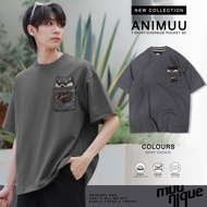 MUUNIQUE T-shirt Oversize Pocket 3D CHOCO
