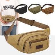 Men's Waist Bag Women's Multifunctional Bag Practical Wear-Resistant Canvas Crossbody Bag Large Capacity Wallet Business Cashier Waist Bag 【DEC】