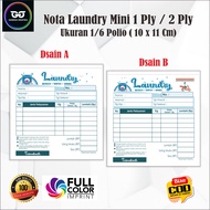 BISA COD | nota laundry mini nota laundry 1 ply nota laundry 2 rangkap mini / notalaundry 2 rangkap 