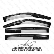 Mitsubishi Triton Strada 2005-2013 Rain Guard Window Visor (Two Toned / Silvernet)