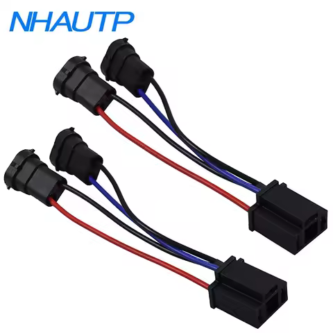 NHAUTP 2Pcs for HB2 9003 H4 To H11 H8 Adapter Cable Car Headlight Bulb Socket Conversion Connect Wir