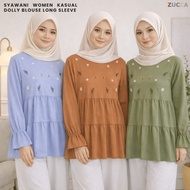 ZUCCA SYAWANI WOMEN KASUAL DOLLY BLOUSE LONG SLEEVE - MA119