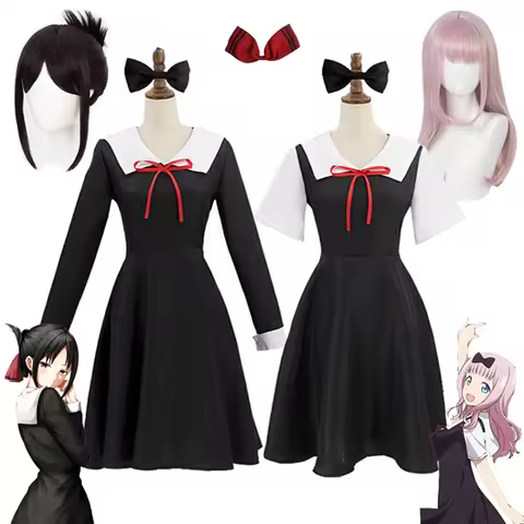 Anime Kaguya-Sama: Love Is War Cosplay Shinomiya Kaguya Fujiwara Chika Costumes Uniform Wig Women Gi