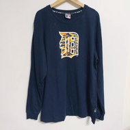 MOMO 古著商號 MLB DETROIT TIGERS 底特律老虎 長袖T恤 L號