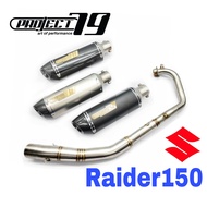 Exhaust Raider 150 Project79 Muffler Carbon Suzuki Raider150 Ekzos Accessories Tabung Coolant Stainl